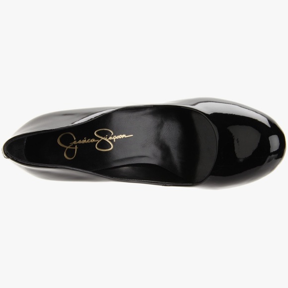 Jessica Simpson Black Patent Calie Round Toe Pump, Women's Size 5.5 - Picture 11 of 16